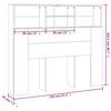 vidaXL ヘッドボードキャビネット ソノマオーク 120x19x103.5 cm