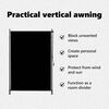 vidaXL 屋外用ローラーブラインド 150x270cm アントラシート