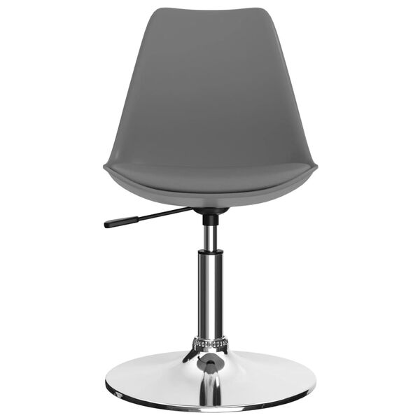 vidaXL 324201 vidaXL Swivel Dining Chairs 2 pcs Light Grey Faux Leather