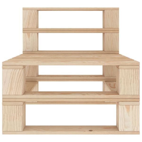 vidaXL ガーデン パレット ミドルソファ 木製