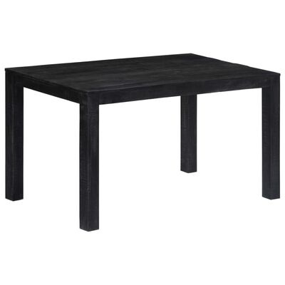 vidaXL ダイニングテーブル 140x80x76cm マンゴーウッド 無垢材 ブラック