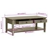 vidaXL コーヒーテーブル 100x50x40cm 木材