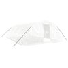 vidaXL スチールフレーム温室 ホワイト 40 m&sup2; 8x5x2.3 m