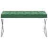 vidaXL ベンチ 97cm グリーン ベルベット＆ステンレススチール製