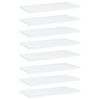 vidaXL 本棚ボード 8点 ホワイト 40x20x1.5cm エンジニアリングウッド