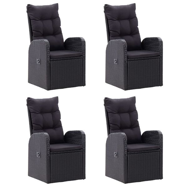 vidaXL ガーデンダイニングセット 7点 ブラック (315259+2x46065+2x46066)