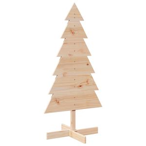 vidaXL 木製クリスマスツリー デコレーション用 120cm パイン無垢材