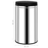 vidaXL 自動センサー ごみ箱 60L ステンレススチール製