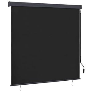 vidaXL ロールブラインド アンスラサイト 180 x 250 cm ファブリックとアルミニウム