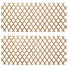 vidaXL 伸縮式トレリスフェンス 2 個 100 x 105 cm 竹 ライトブラウン