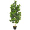 vidaXL 人工観葉植物 月桂樹 (ローレル) ポット付き 120cm グリーン