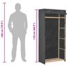 vidaXL 洋服ダンス グレー 79x40x170cm 布製