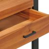 vidaXL デスク 2段引き出し付き 100x40x75 cm 再生チーク材