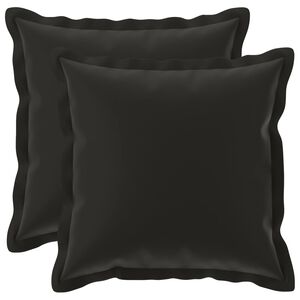vidaXL クッションカバー 2 個 HOUTEN ブラック 40 x 40 cm ポリエステル