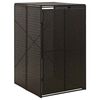 vidaXL トリプルホイールビン小屋 ブラック 207x80x117cm ポリラタン製