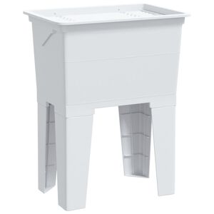 vidaXL ランドリータブ ホワイト 59x41x75cm 樹脂製