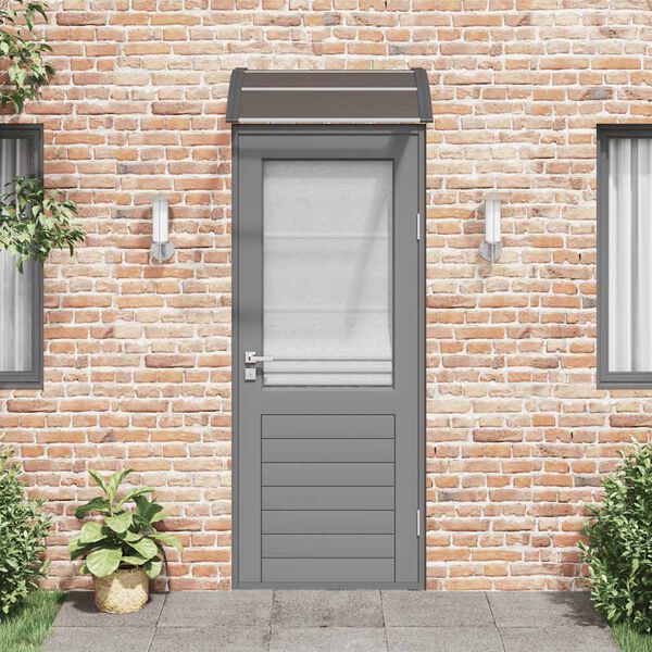 vidaXL ドアキャノピー ブラック 80x75 cm ポリカーボネート