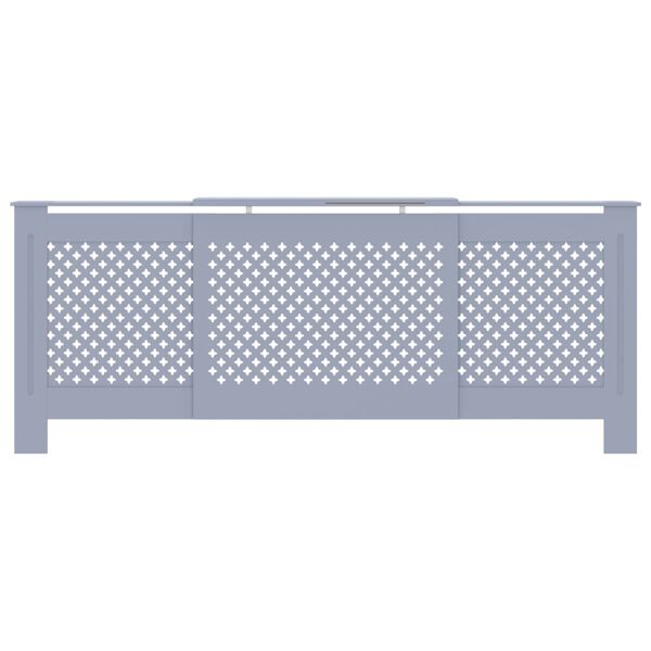 vidaXL ラジエーターカバー グレー 205cm MDF製