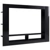 vidaXL 800745 vidaXL TVキャビネット ハイグロスブラック 152x22x113cm パーティクルボード