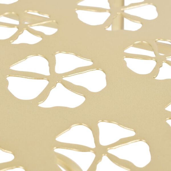 vidaXL サイドテーブル ヴィンテージ調 半円形 金属製 72x36x74 cm ゴールド