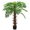 vidaXL 人工観葉植物 ソテツ 鉢付き 140cm グリーン