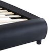 vidaXL ベッドフレーム LEDライト付き ブラック 合成皮革製 90x200cm