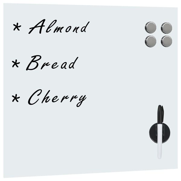 vidaXL 壁掛け用 マグネットボード ガラス製 60x60cm