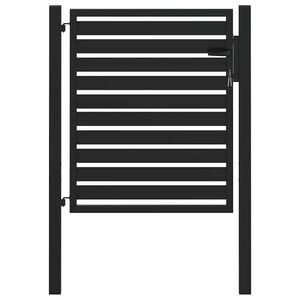 vidaXL ガーデンゲート ロック可能 ブラック 100x100cm アルミニウム製
