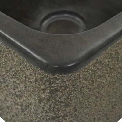 vidaXL 洗面器 30x30x15 cm 大理石 ブラック