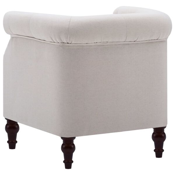 vidaXL アームチェア ライトリネン 布製