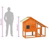 vidaXL うさぎ小屋 140x63x120cm モミ無垢材