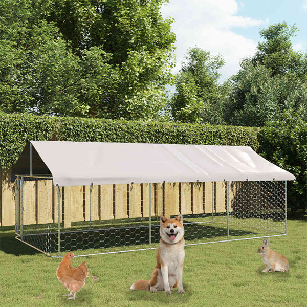 vidaXL 屋外用犬小屋 屋根付き 400x200x150cm