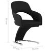 vidaXL ダイニングチェア 2点セット 合成皮革 ブラック