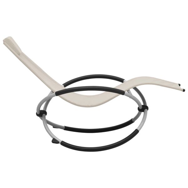 vidaXL 子ども用サンラウンジャー スチール製 クリーム