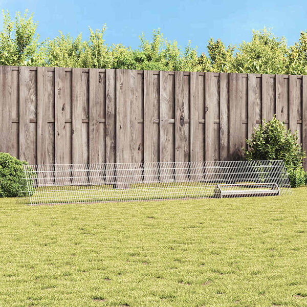 vidaXL 鶏小屋 シルバー 430 x 55 x 55 cm 亜鉛めっき鋼