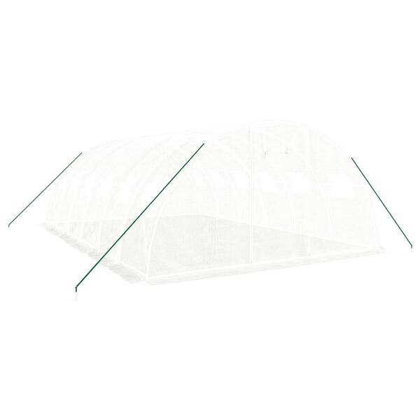 vidaXL スチールフレーム温室 ホワイト 24 m&sup2; 6x4x2 m