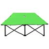 vidaXL 折りたたみサンラウンジャー 2人用 グリーン スチール製