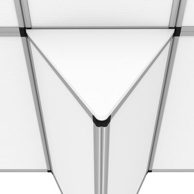 vidaXL 折り畳み式 展示会用パネル 8面 テーブル付き181x200 cm ホワイト