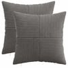vidaXL クッションカバー 2 pcs ALMELO ダークグレー 35 x 35 cm コーデュロイ