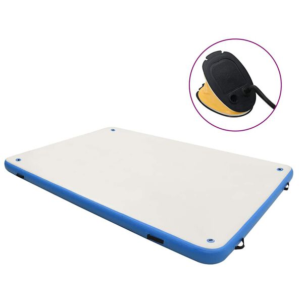 vidaXL インフレータブルフローティングデッキ ブルー＆ホワイト 300x300x15cm