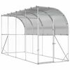 vidaXL 壁に対する鶏小屋 シルバー 600 x 150 x 215 cm 亜鉛メッキ鋼板