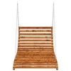 vidaXL スイングベッド 無垢の曲げ木 チーク調 143x120x65cm