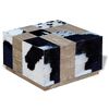 vidaXL コーヒーテーブル 本牛革 60x60x36cm