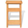 vidaXL エンドテーブル マガジンラック付き 27x35x55cm オーク無垢材