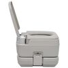 vidaXL ポータブルキャンプ用トイレ グレー 10+10 L