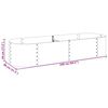 vidaXL レイズドガーデンプランター 240x80x44cm 亜鉛メッキ鋼製 グレー