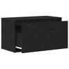 vidaXL ベンチ 引き出し付き ストレージ付き ブラック 80 x 40 x 45 cm エンジニアリングウッド