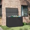 vidaXL ガーデン収納ボックス ブラック 150x100x100 cm ポリラタン製