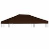 vidaXL ガゼボ用 トップカバー 3x4m 310g/m&sup2; ブラウン