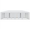vidaXL パーティーテント 12メッシュサイドウォール付き ホワイト 8x4m HDPE